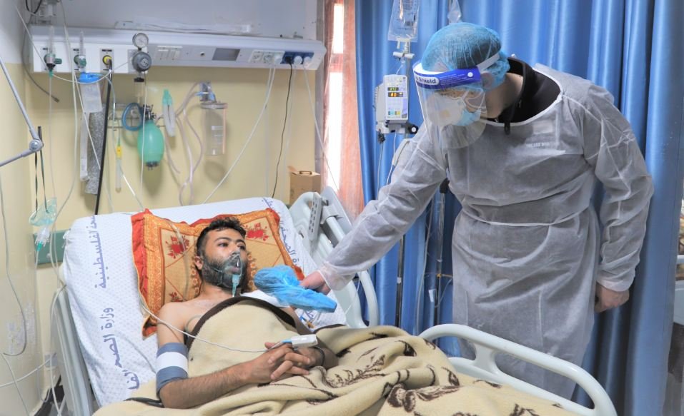 مريض كورونا في غزة