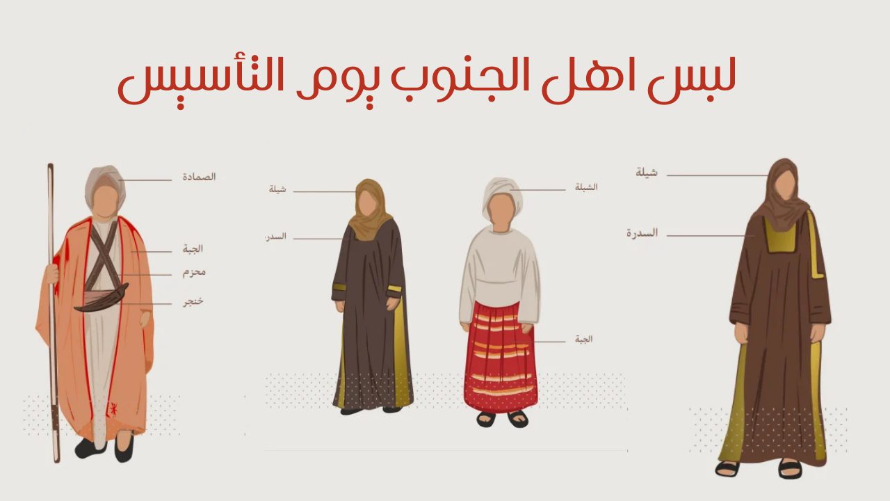 لبس جنوبي عسيري في يوم التاسيس السعودي