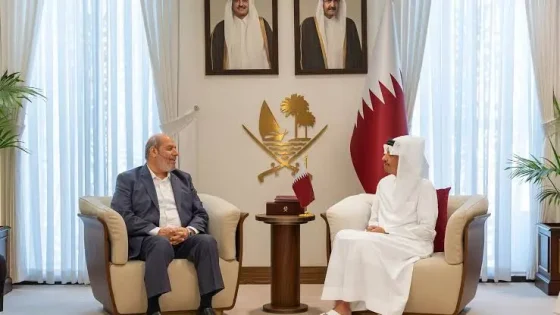 رئيس الوزراء القطري يبحث مع خليل الحية تطورات اتفاق غزة