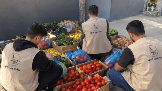 «غزة بعيون أهلها» يوزع سلال خضار على النازحين في غرب مدينة غزة