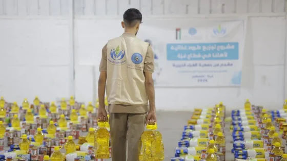 جمعية الغراء الخيرية تدعم الأسر في غزة بطرود غذائية